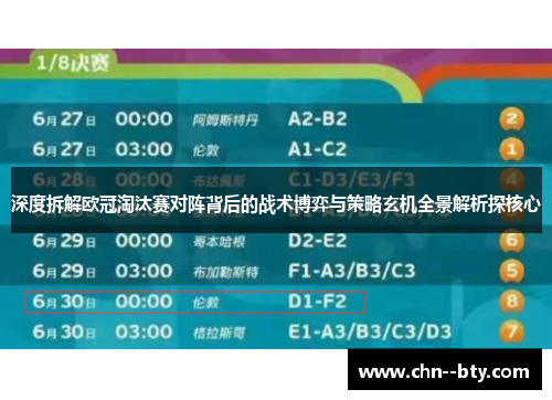 深度拆解欧冠淘汰赛对阵背后的战术博弈与策略玄机全景解析探核心 深度拆解欧冠淘汰赛对阵背后的战术博弈与策略玄机全景解析探核心